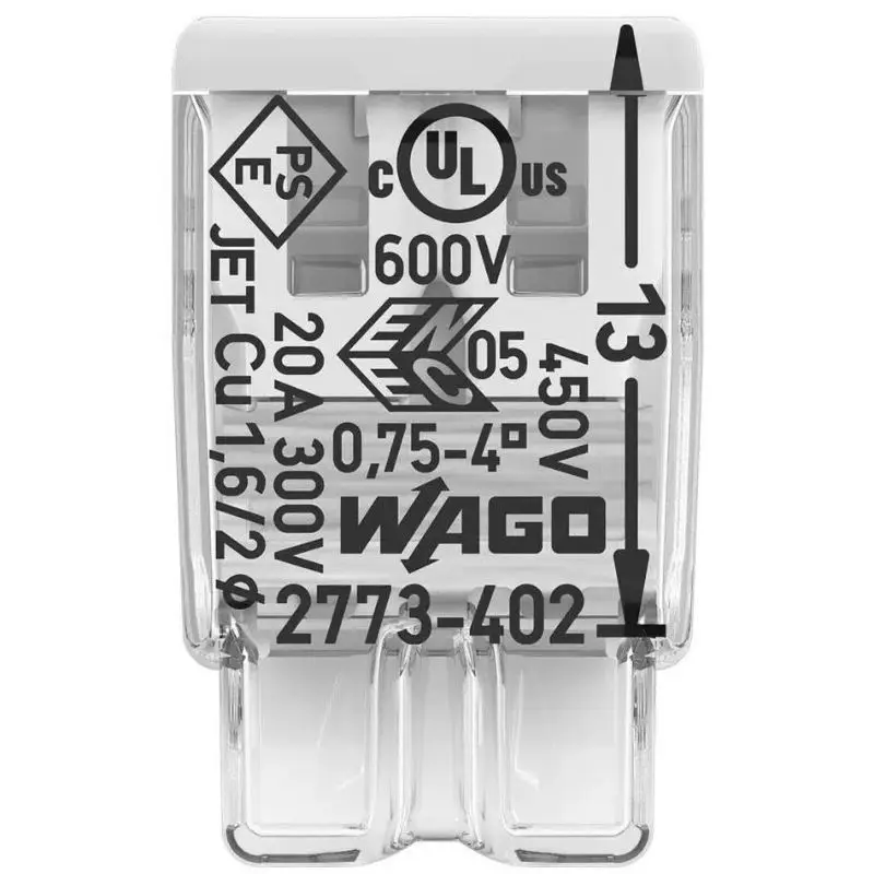 Original WAGO 2273‑242/243/244/245/248 & 2773‑202/203/204/205/208 Push‑in Wire Connector 10Pcs Home Electrical Splice Terminal B