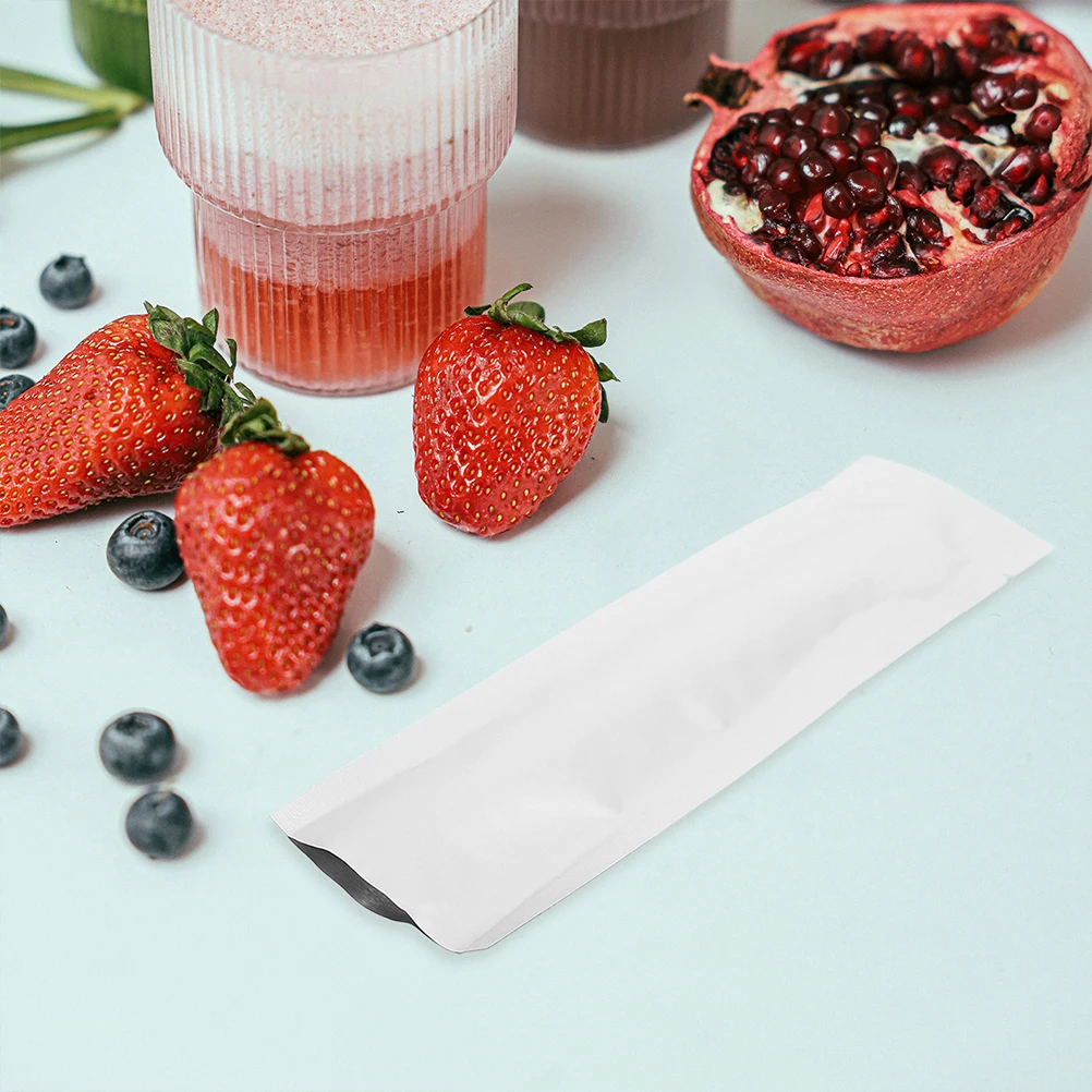 

100 Pcs Protein Powder Packaging Bag Food Sealer Bags Mini Vacuum Silver Baggies for Snacks Clear