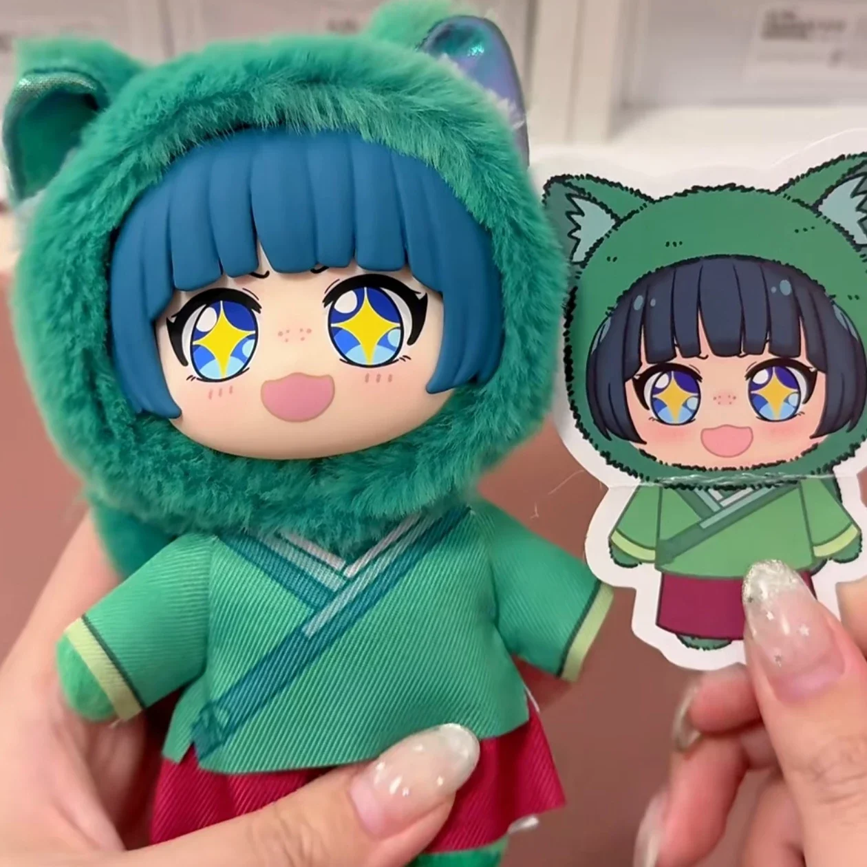 

Official The Apothecary Diaries Animal Hooded Plush Keychain Cute Anime Bag Charm Toy Gift For Anime Fans Birthday Present