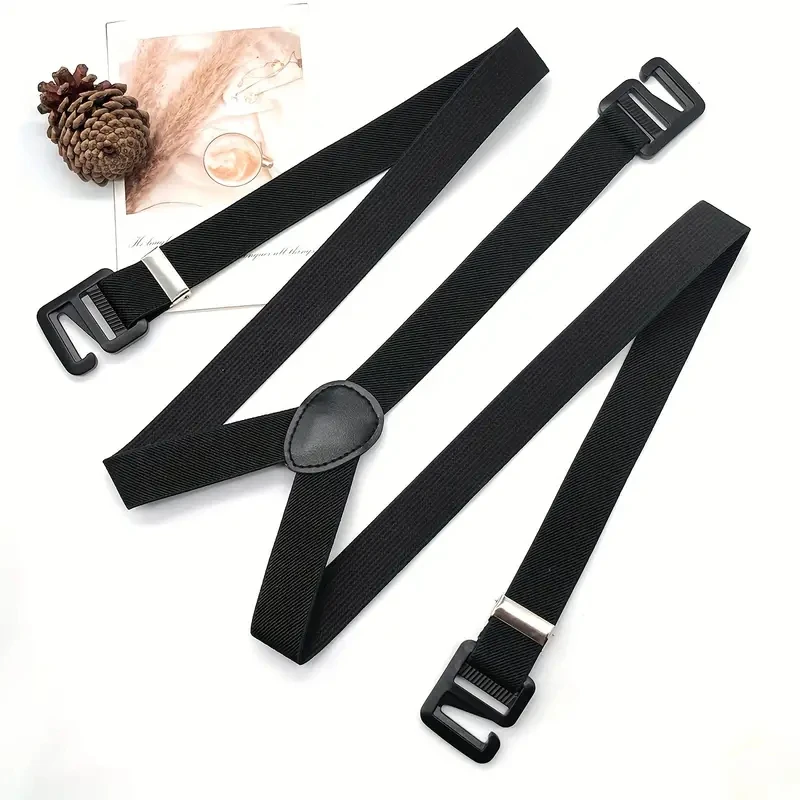 Suspender pria, lebar 2.5cm, baru kreatif 3 kait, celana suspender Pria kasual celana suspender mode dapat disesuaikan