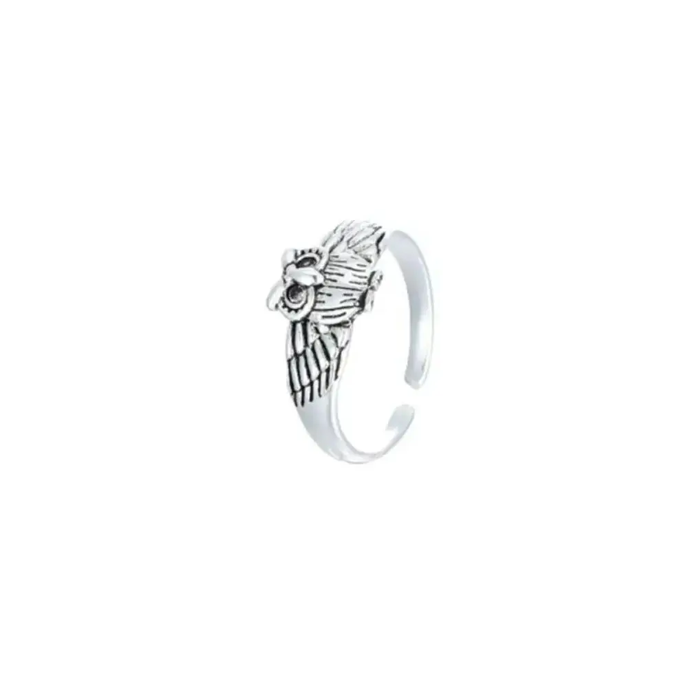 New Simple Retro Classic Owl Ring Skull Men and Women Open Adjustable Size Ring Fashion Street Niche Birthday Party TrendJewelry