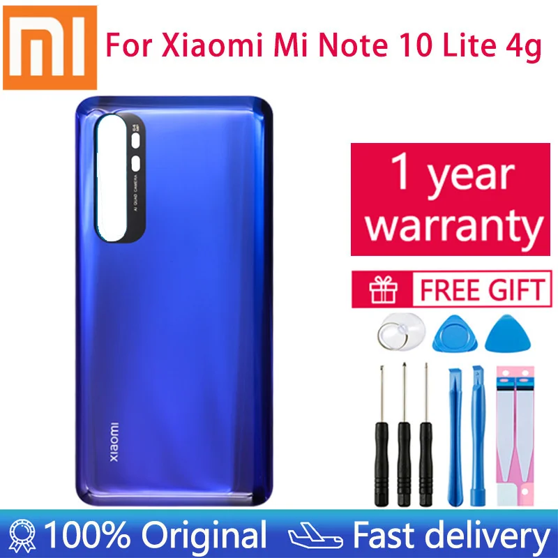 6.47\'\' For Xiaomi Mi Note 10 Lite Battery Cover Rear Back Door 3D Glass Housing Case Mi Note 10 Lite Battery Housing