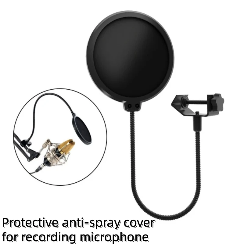 MF6 Mic Accessories Metal PoP Double Layer Filter Universal Microphone Windshield for Studio Recording Condenser Microphone