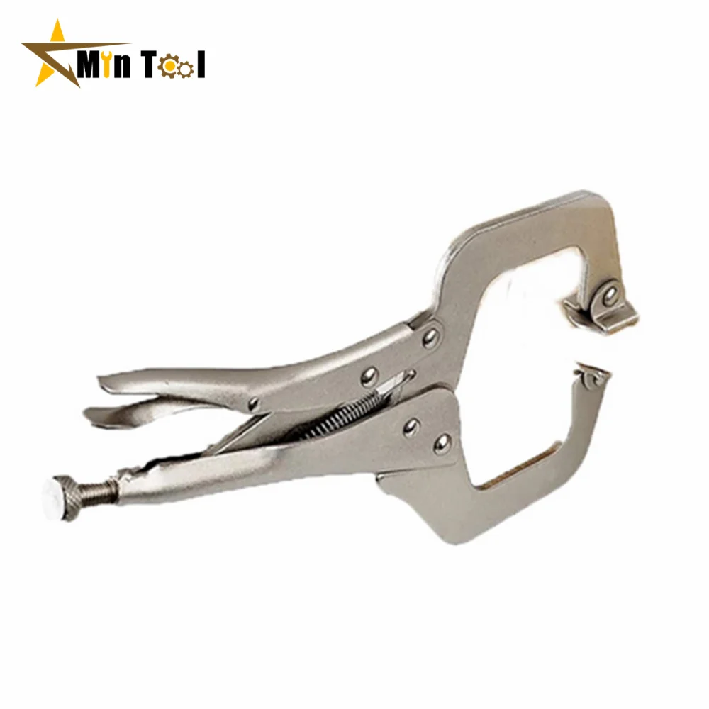 C Clamp Weld Clip Woodwork Fix Plier Pincer Tong Tenon Grip Vise Swivel Pad Locator Alloy Hand Tool for Wood Working