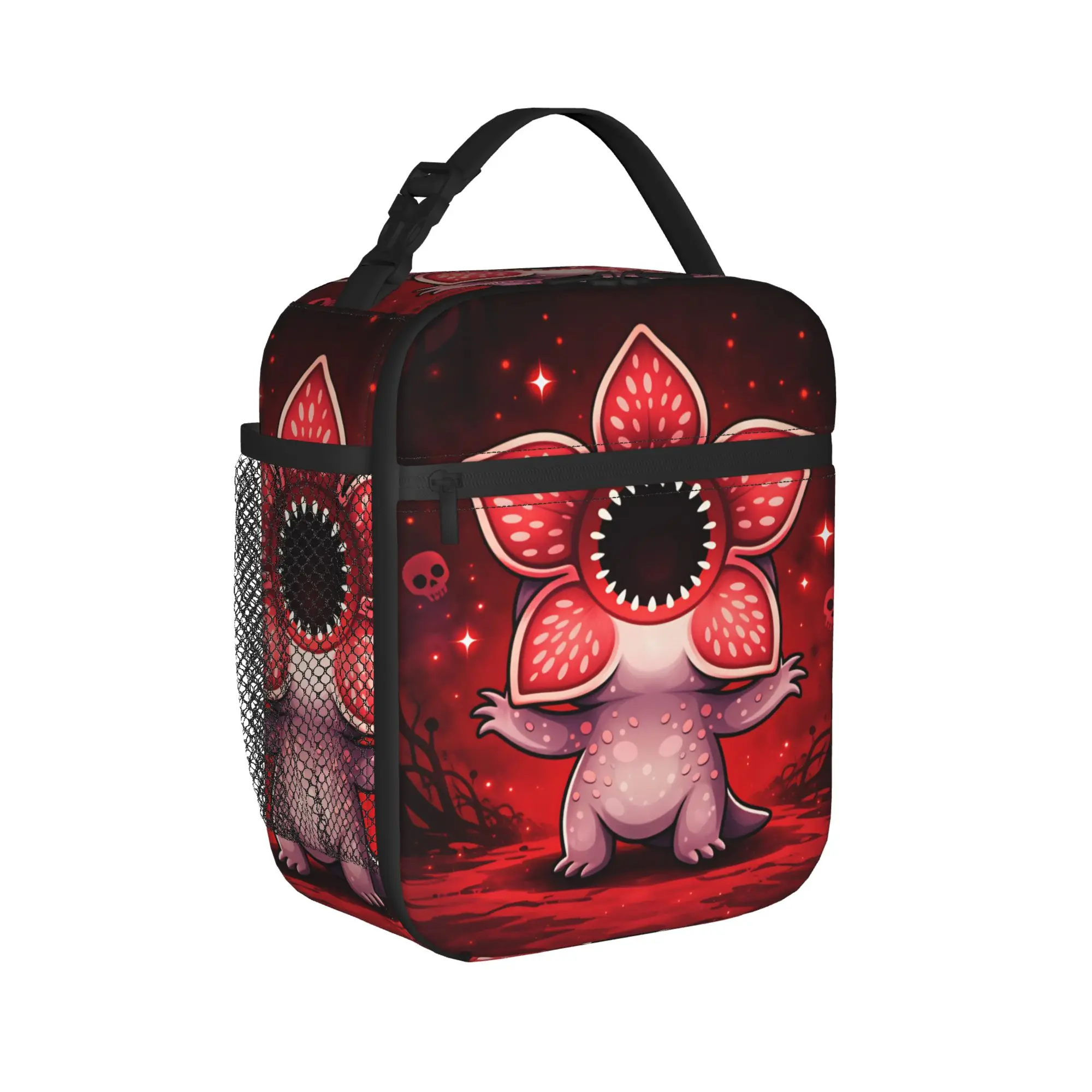 Demogorgon Starry Night Style Lunch Bag For Women Strangering Lunch Box Leisure School Cooler Bag Oxford Thermal Lunch Bags