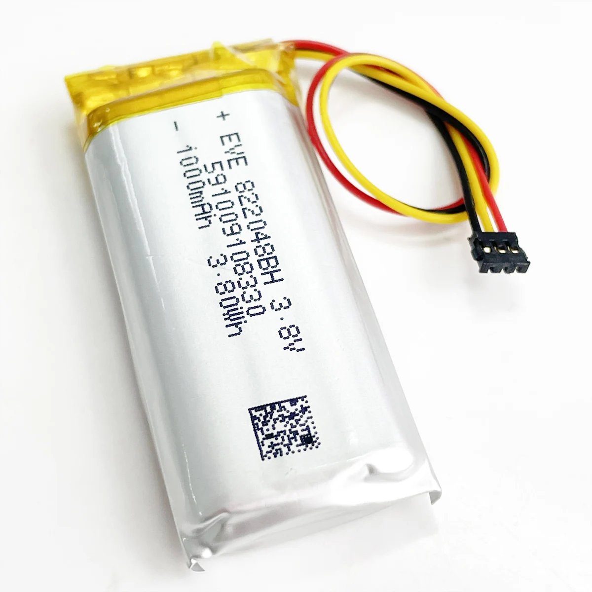 3.8V 1000mAh 3.8wh Lipo Rechargeable Battery 822048 + JST 3pin MX 1.2mm Plug For MP3 GPS Recorder Headset Valve Index Controller