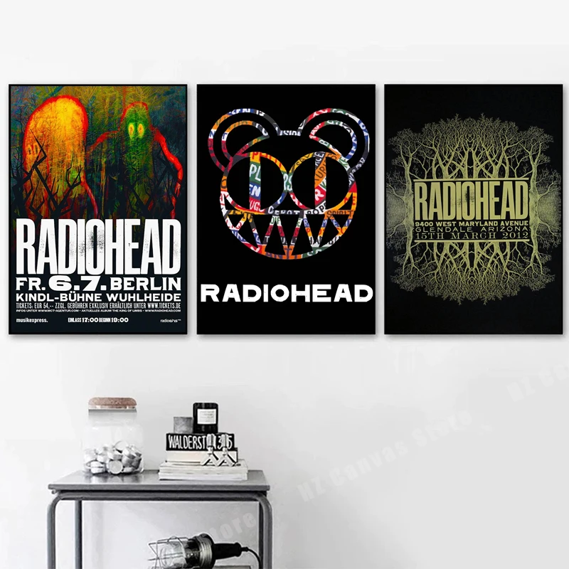 Radiohead Rock Poster OK Computer Music Album HD Print《Airbag》Canvas Painting Wall Art Picture for Living Bedroom Home Decor