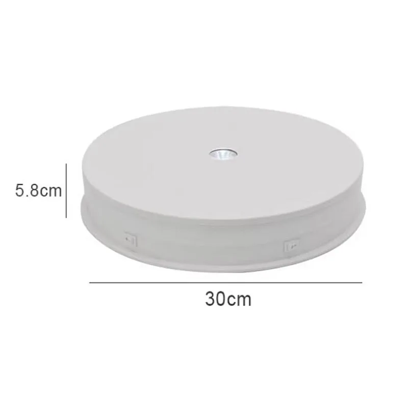 LED Spotlight Turntable with Auto-Rotating Base for Crystal Jewelry Display — Electric Rotating Display Stand