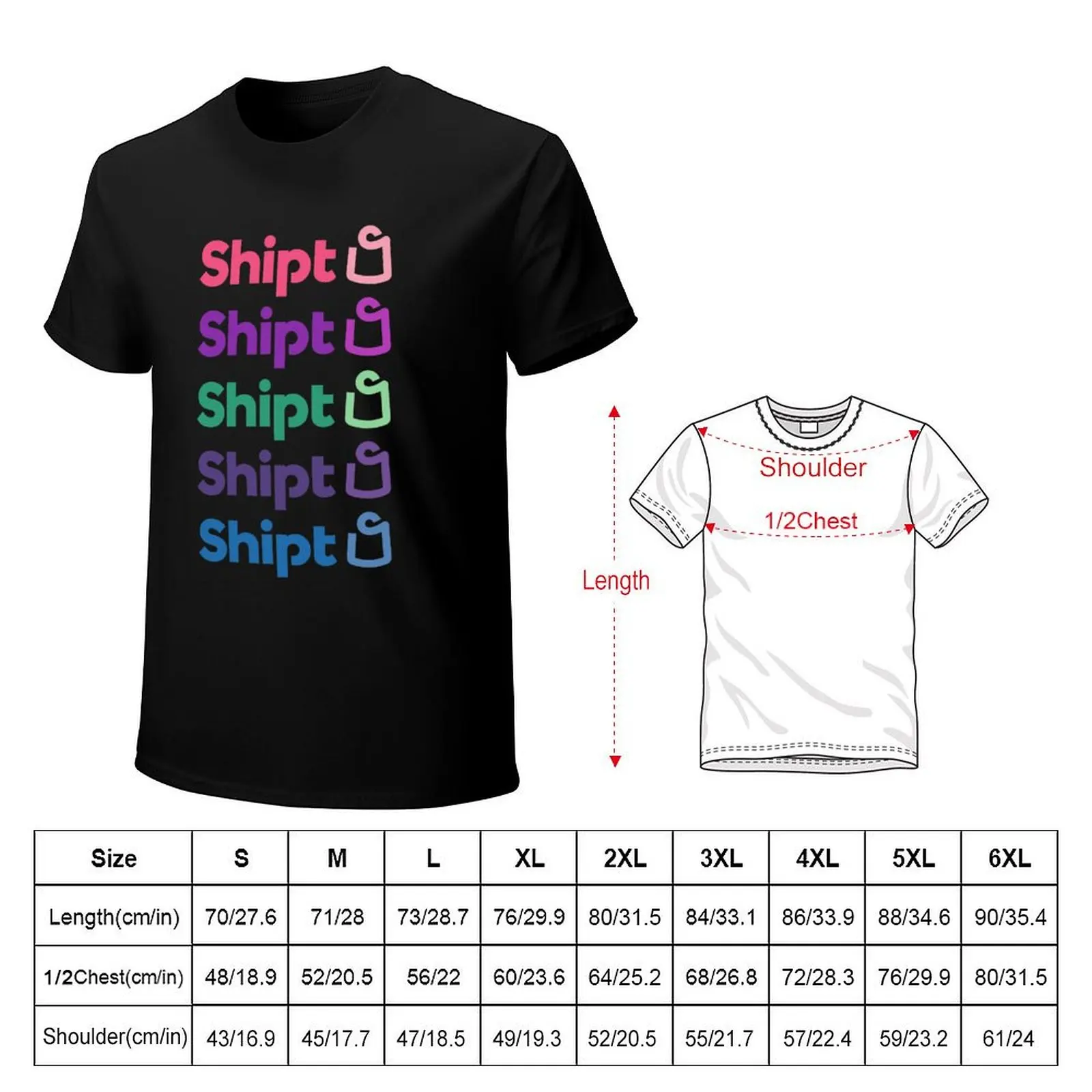 Shipt with Color T-Shirt aesthetic clothes sublime oversized funny t shirts for men