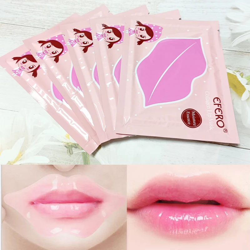 

5/6/8/10/12Pack Moisturizing Essence Collagen Lip Mask Hydrating Repair Lips Plumper Gel Pad Moisturizer Smoothing Lip Patch