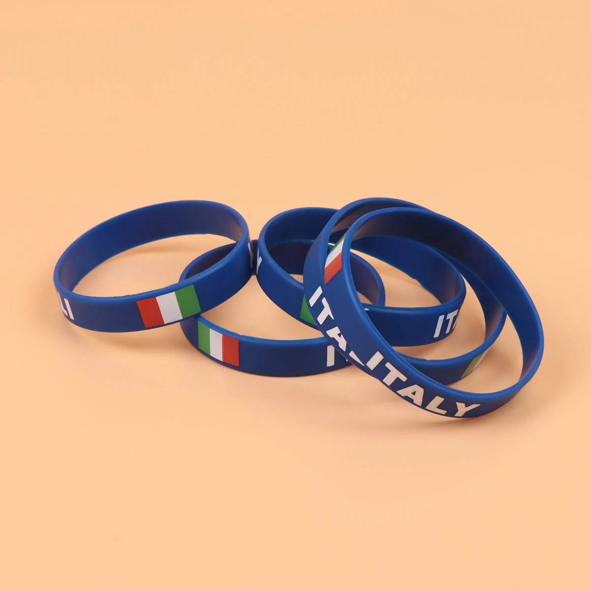 

10 pcs Silicone Wristbands Environmentally Friendly Soft Durable One Size Country Flag Printed Bracelets Accessories Suitable