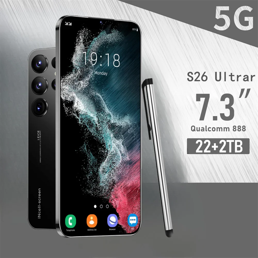 2026 High Quality original S26 Ultrar Ultra intelligent 4G 5G dual card dual standby system global version 7800mAh battery