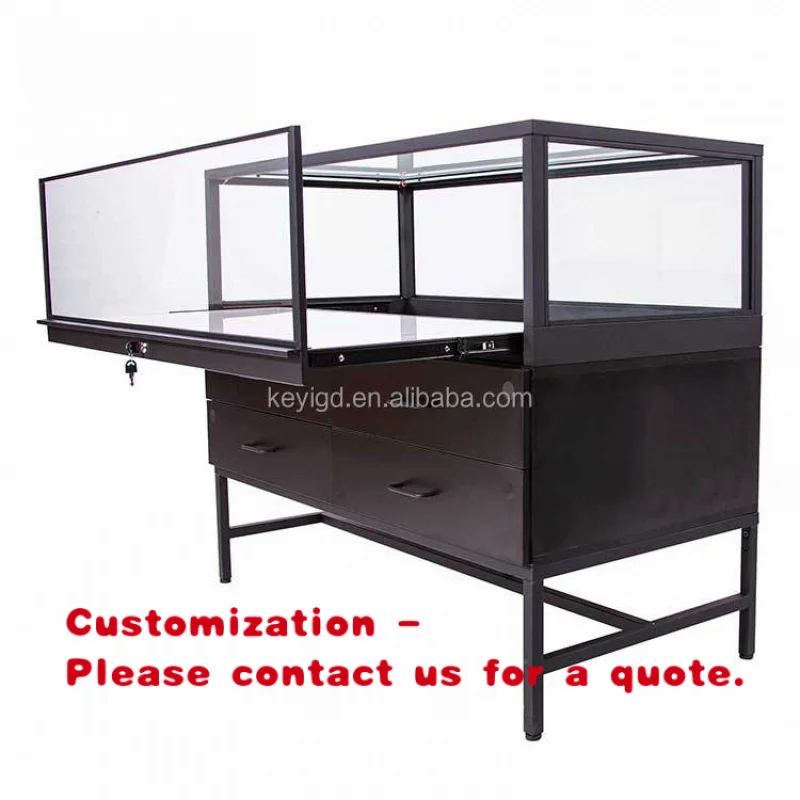 

custom.Jewellery Shop Storage Cabinet Glass Showcase Jewelry Display Showcase With Drawer