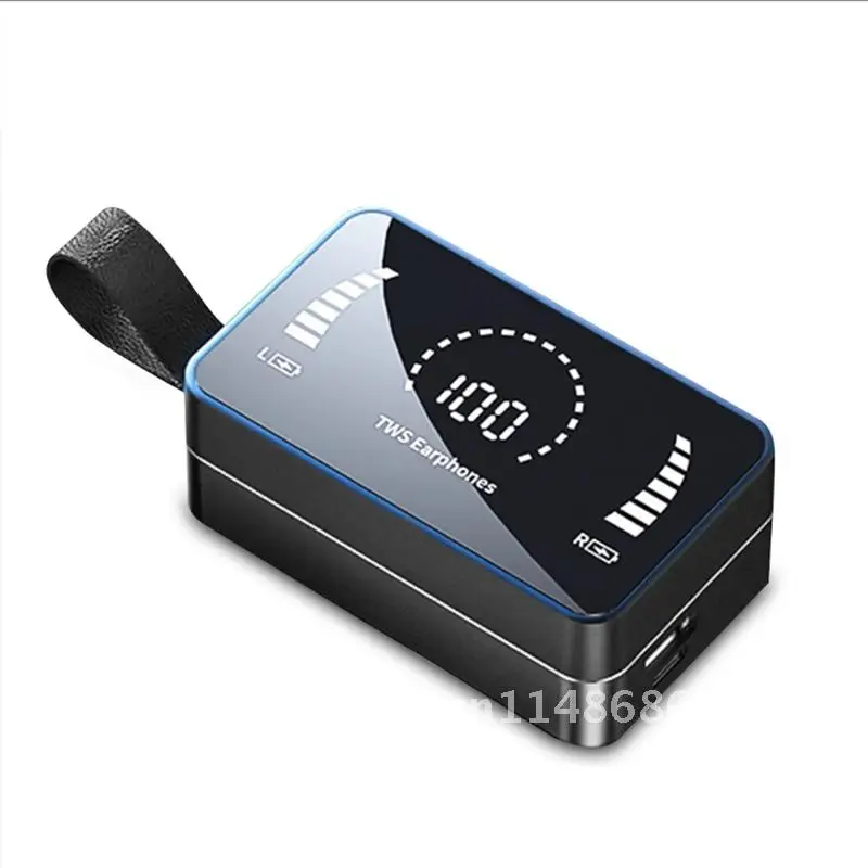 H3 TWS Wireless Headphones Mirror Screen LED Display Bluetooth-compatible Earphones 3500mAh Charging Box 9D Earbuds Headset