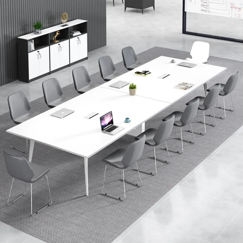 simple modern office small conference room negotiation table and chair combination long large rectangular conference table