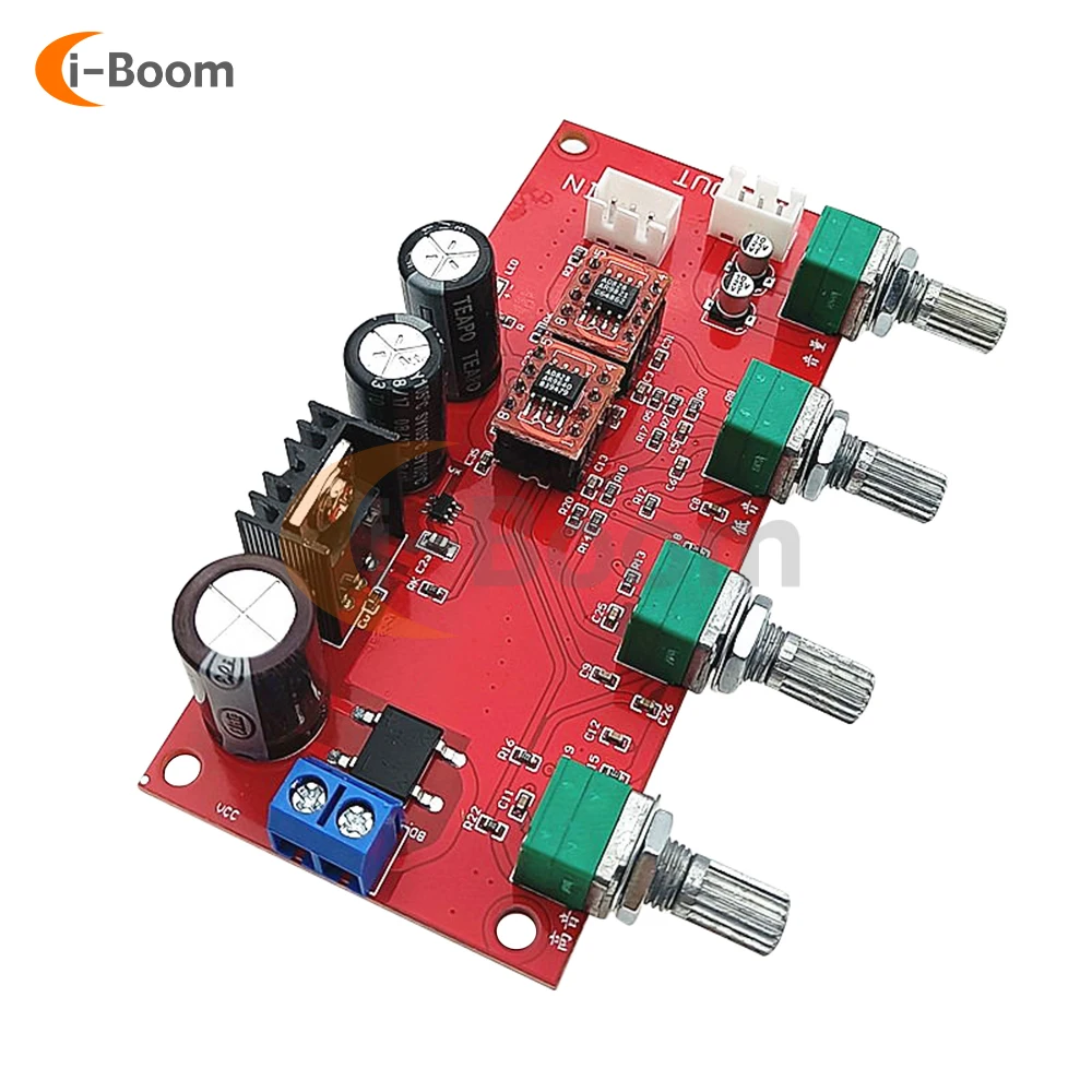 AD828 HiFi Audio Amplifier Board Preamplifier Volume Control Treble Midrange Bass Adjustment Power Amplifier NE5532 Upgrade