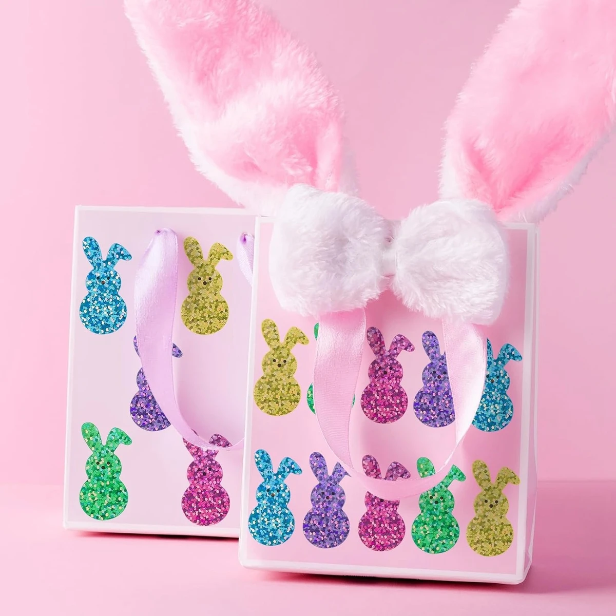 500pcs Happy Easter Stickers Cute Rabbit Stickers Gift Sealing Labels Baking Package DIY Wrapping Box Gift Bag Decor 3.8CM
