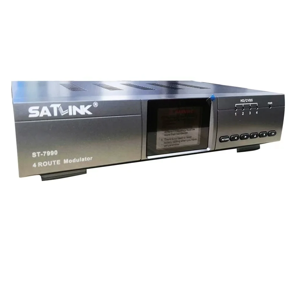 Satlink ST-7990 4 채널 인코더 모듈레이터, HD 비디오 신호, DVB-T, DVB-C, ISDB-T RF 출력, 디지털 RF 모듈레이터