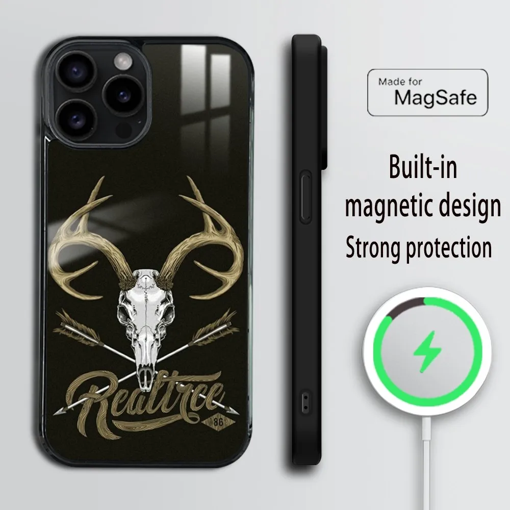 Realtree real tree camo Phone Case For iPhone 16 15 14 13 12 11 Pro Max Plus Mini Magsafe Mirror Wireless Magnetic Cover