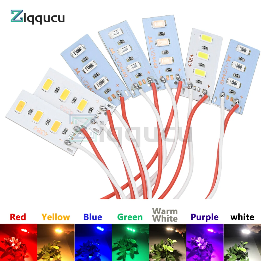 5PCS DC 5V 1.5W High Brightness LED Module 5730 Beads for Holiday Decoration Yellow Green Blue White Ambient Lighting Board