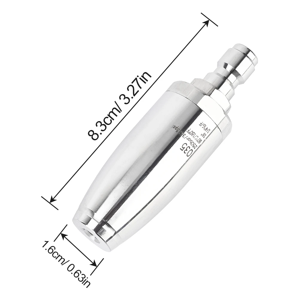 BEAR FORCE Turbo Spray Nozzle for Pressure Washer Accessories 3625PSI Quick Connect Stainless Steel, 035 Orifice