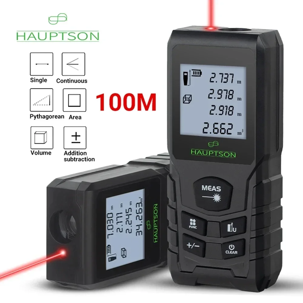 HAUPTSON 70/100M Laser Rangefinder Distance Meter Rangefinder Laser Tape Range Finder Building