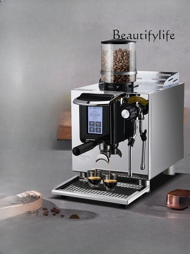 

Coffee Machine Commercial Italian Semi-automatic Lock and Load Spray Small Coffee Tea Shop Grinding All-in-One Machine