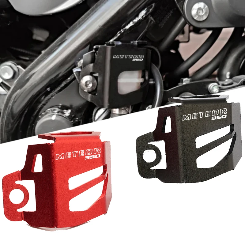 

For Royal Enfield Meteor 350 METEOR350 2020 2021 2022CNC Motorcycle Accessories Rear Brake Fluid Reservoir Guard Cover Protector