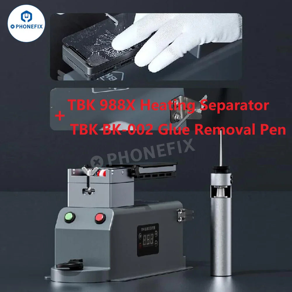 TBK 988X LCD Heating Separator Machine Heating Platform used with TBK002 Glue Remover for LCD OCA Glue Removal Degumming