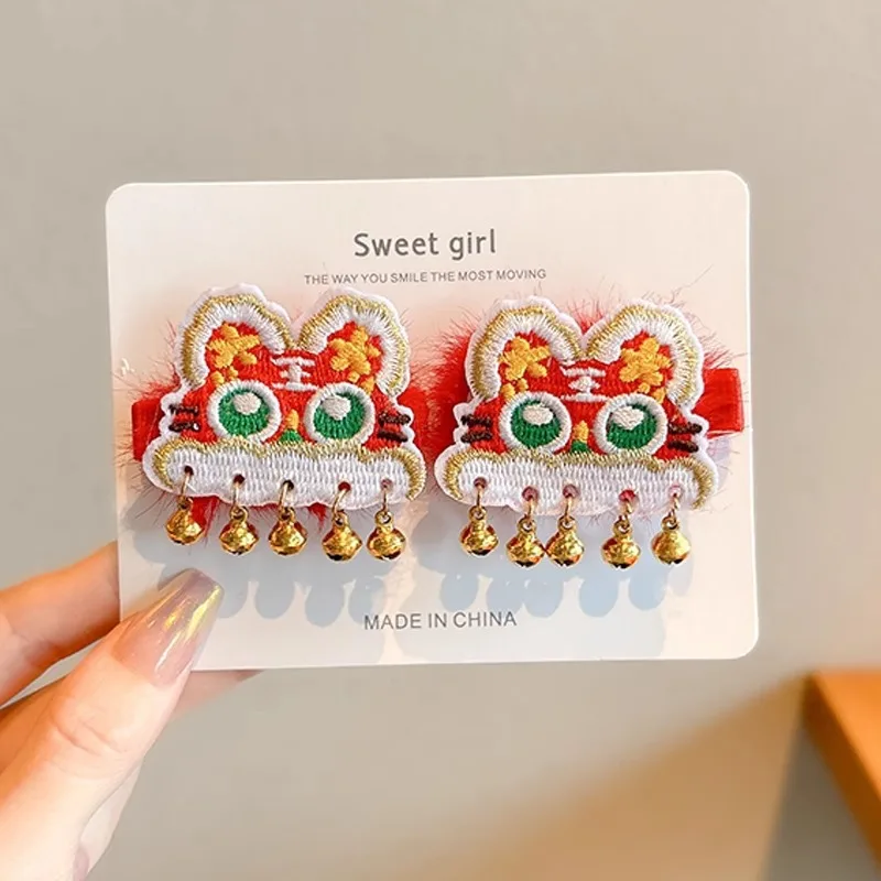 

New Year's Small Gifts for Children, New Year's Greetings Headwear, Bow Hair Clips, 2026 New Style Tassel Small Clips, Children's Gifts