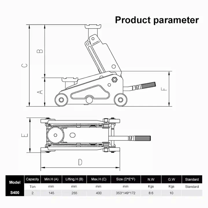 2 Tons Hydraulic Floor Jack with Dual Pump Heavy Duty 2T car lift jack/wheel alignment automatic wheel balancer for sale