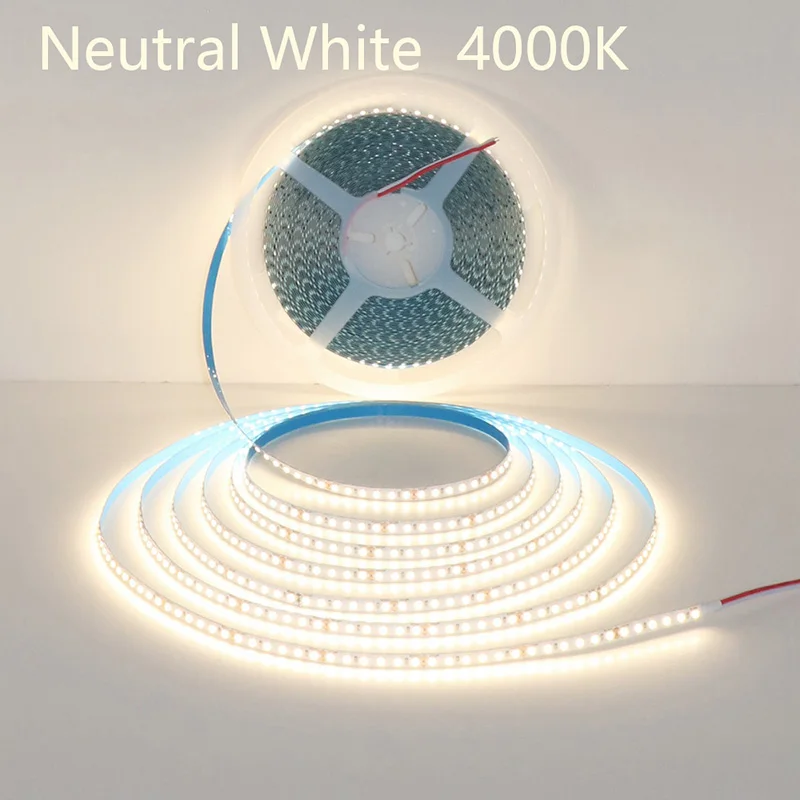 단일 스트립 5 미터 10 미터 15 미터 20 미터 길이 LED 스트립 유연한 절단 가능 전체 길이 5m 10m 15m 20 m 소프트 램프 바, 2835 DC24V 120LEDs/m 백광 난광 무압 강하 LED 램프 중성광 3000K 4000K 6500K 가정용