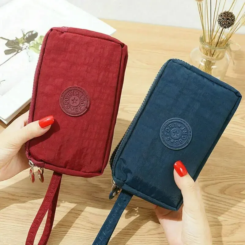 Women Coin Purse Wristlet Clutch Wallet Bag Coin Zipper Purse Cellphone Pouch Handbag Tote image 3
