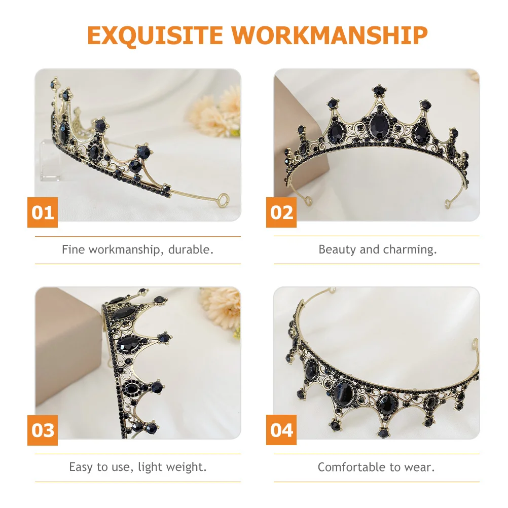 

Rhinestone Tiara Bridal Crown Headdress Comfortable Fit for Wedding Prom Banquets Dance Party Tiaras for Women