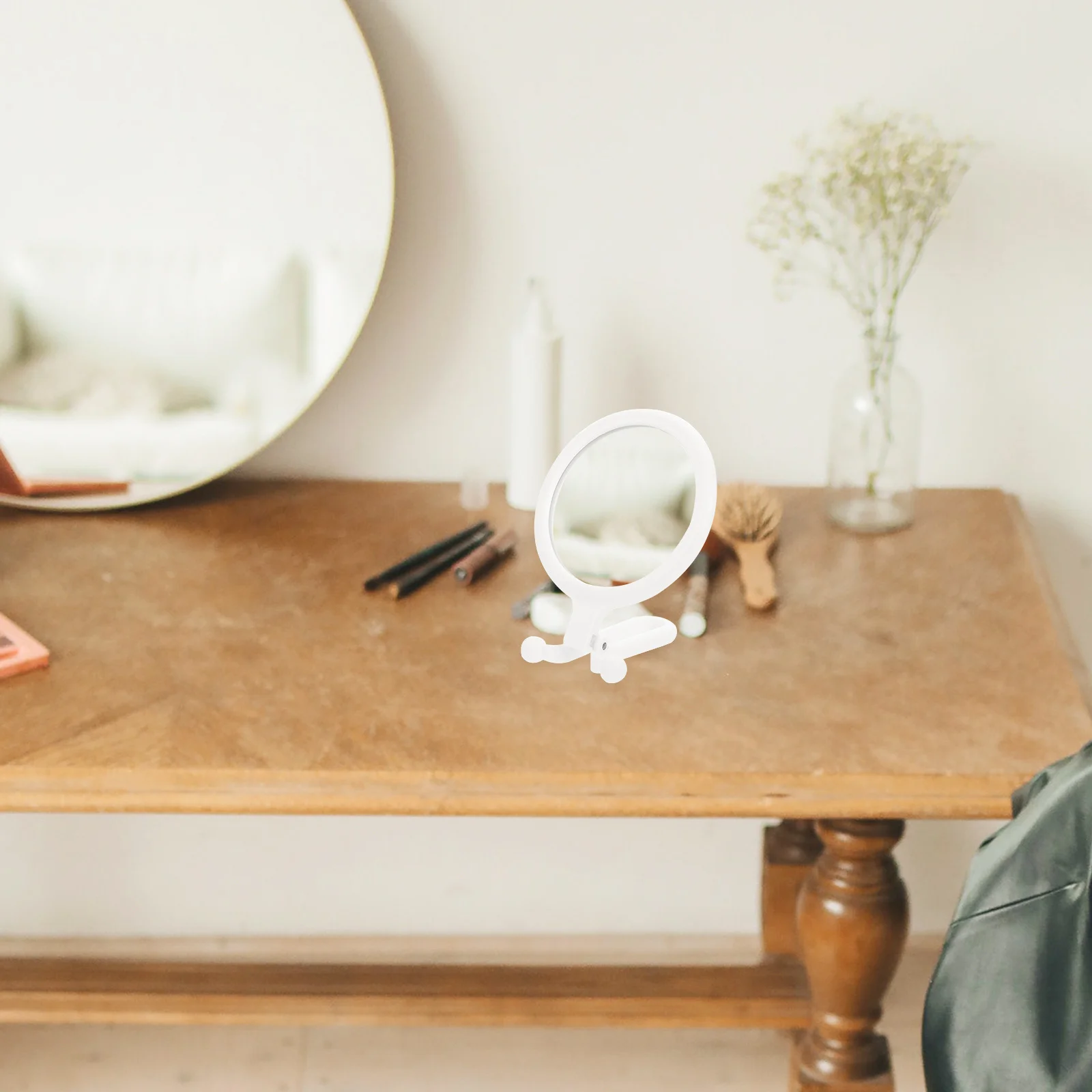 Miroir de maquillage à main Double face, pliable, Portable, grossissant haute définition, pour adolescentes et femmes, usage quotidien