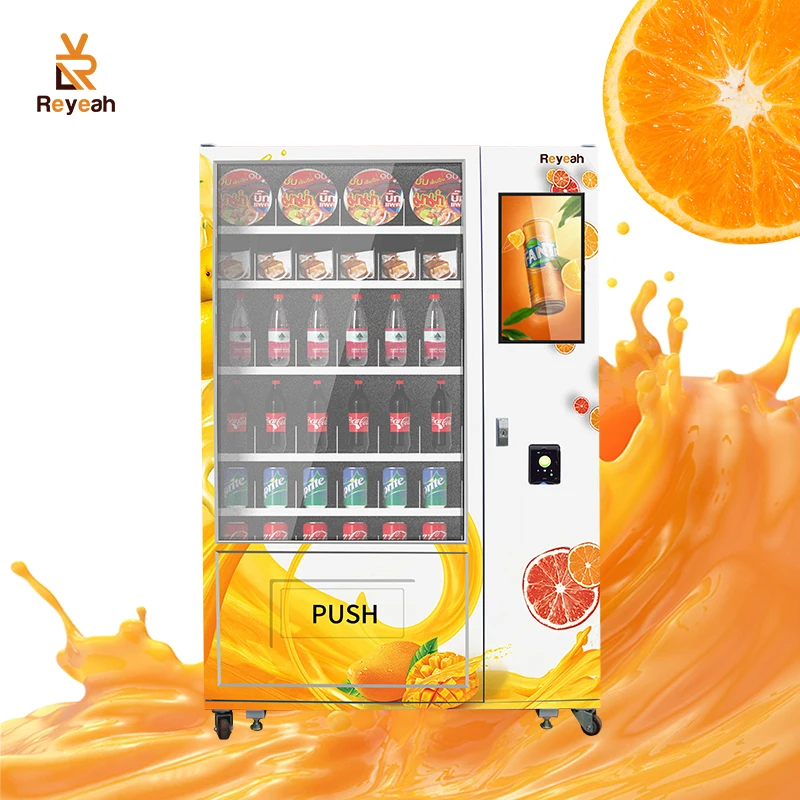 Digital Smart Vending Machine Big Capacity School Office Park 24 Hours Serve Customized Drinks and Snack Combo Vending Machines