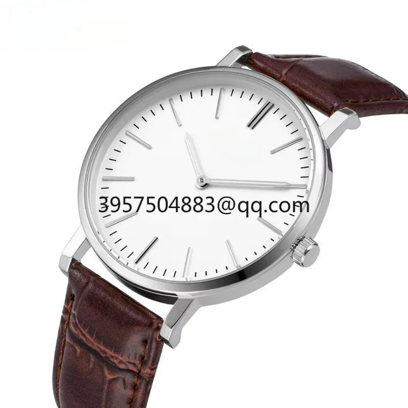 

Men's and women's fashionable leather strap watch 038