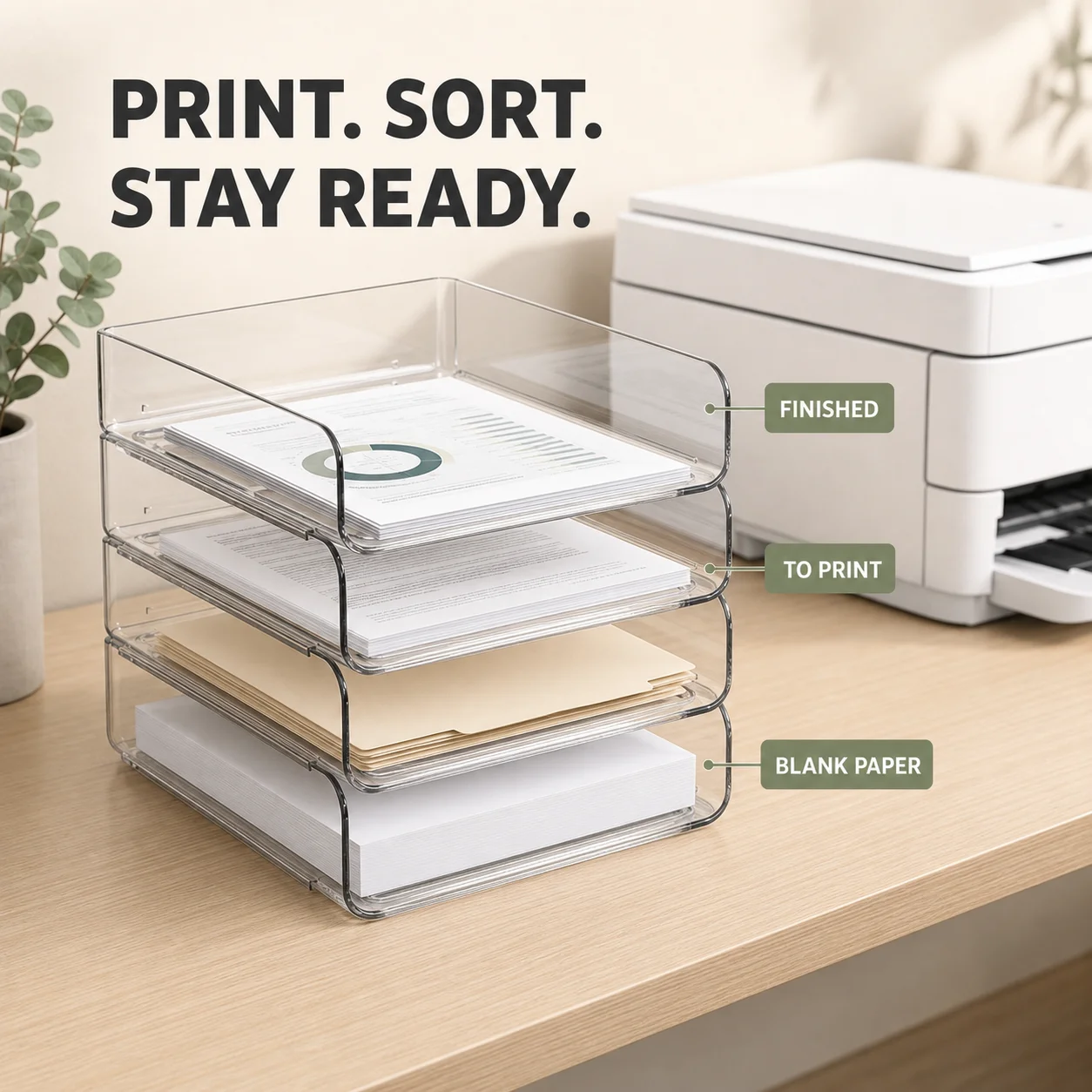 Stackable File Organizer 4-Tie - Desktop Filing Tray review and price