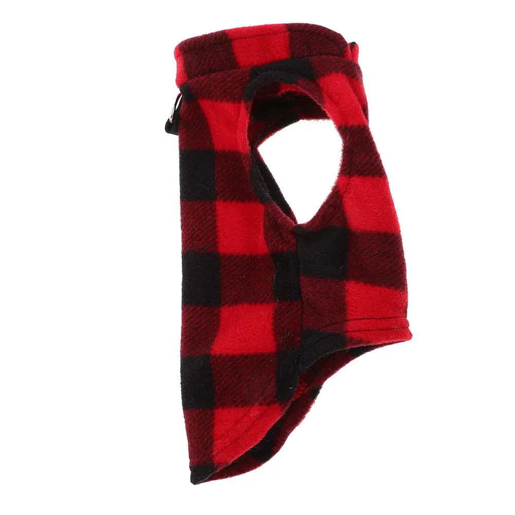 

Small Dog Checked Fleece Vest Warm Winter Autumn Dog Jacket D-Ring Attachment Wear Pet Vest Winter Clothes for Dogs