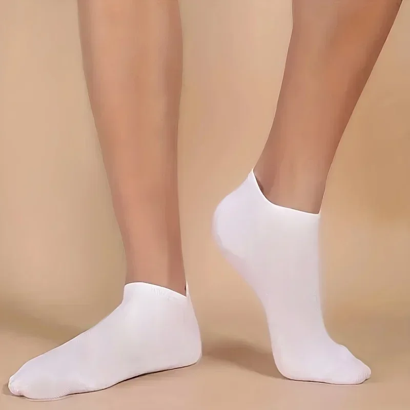 Unisex 10/20/40 Pairs High Quality Soft Comfortable Breathable Black and White Gray Men/Women Solid Color Short Socks