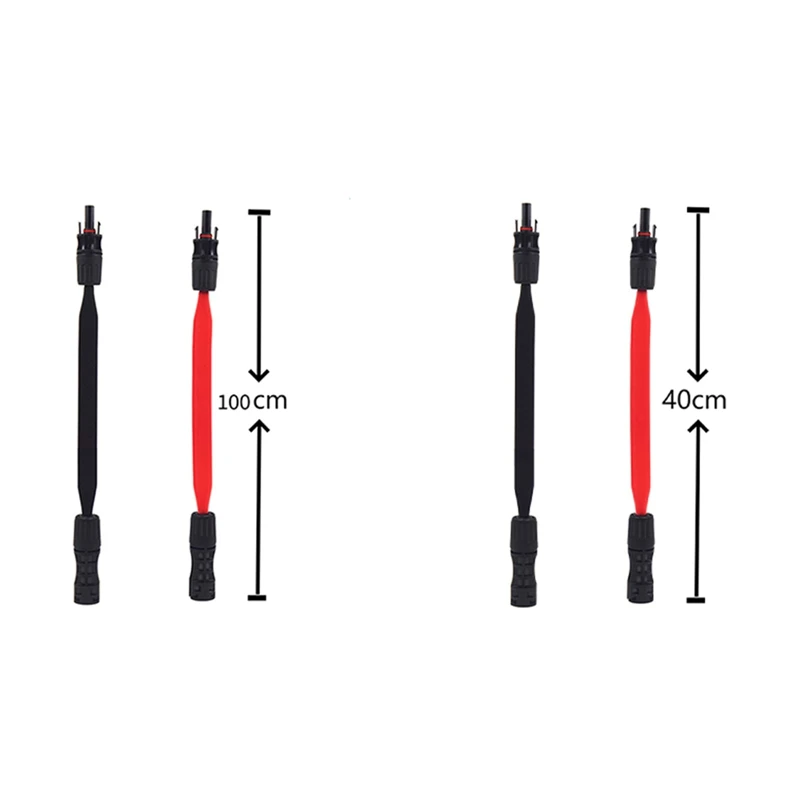 Solar Panel Connector Adapter Photovoltaic Extension Cord 1M 1500V 90 Degree Bend Photovoltaic Extension Cord