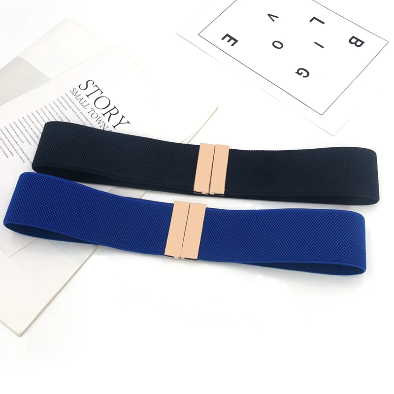 ยางยืดและเรียบง่ายของผู้หญิงเอวกว้างเวอร์ชั่นเกาหลีพร้อมกระโปรงเอวปกชุดอเนกประสงค์เข็มขัดตกแต่งยืดหยุ่น