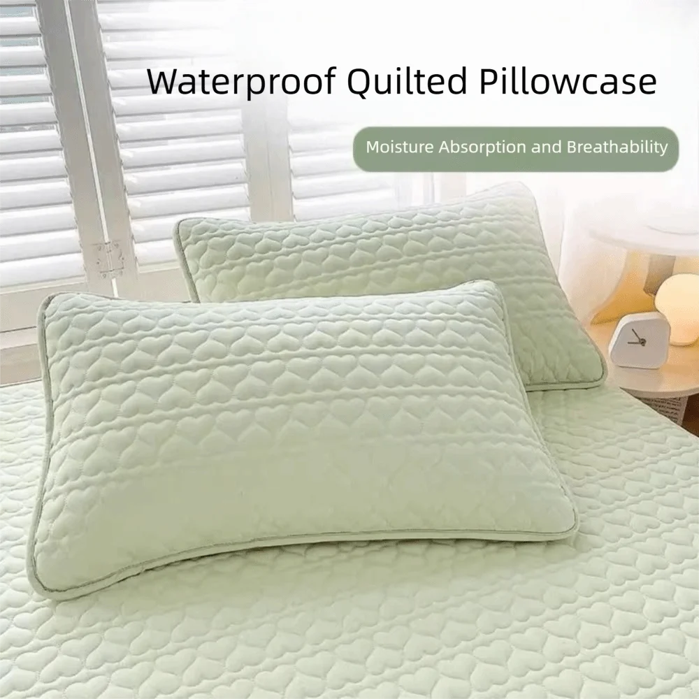 Comfortable Cotton Pillow Cover Isolation layer Anti Mite Pillow core protection Waterproof Head oil Pillowcase household