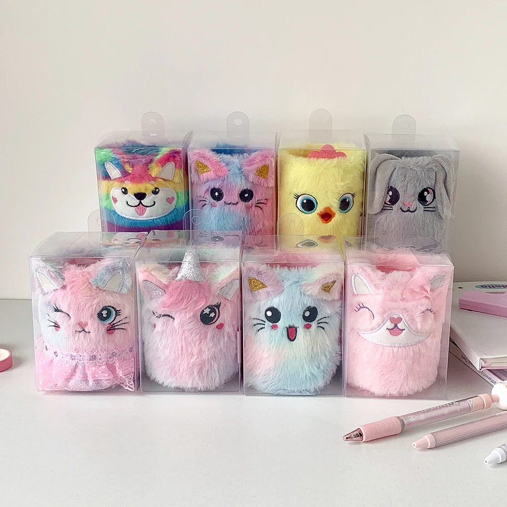 

Kawaii мультяшный плюшевый единорог, круглый держатель для ручек, милый котенок, большая вместительная сумка для хранения канцелярских принадлежностей, сумка для ручек, студенческая награда, подарок для девочки
