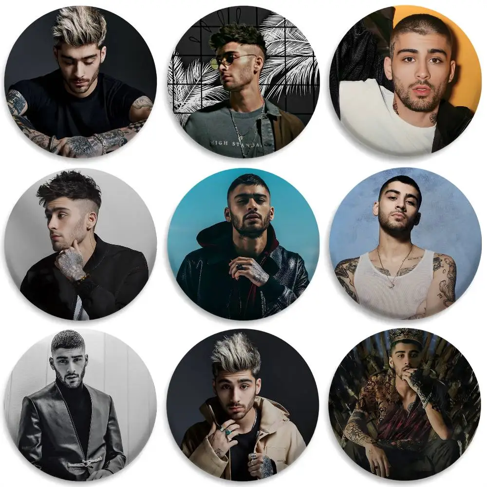

Z-Zayn M-Malik Singer Badges Round Exquisite Badge Brooches Creative Pins For Clothes Hat Backpack Gift Accessories