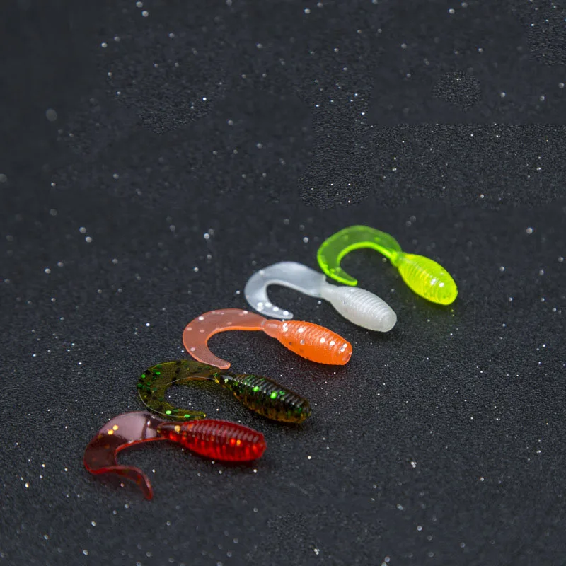 10pcs roll Tail Soft Lures Silicone Bait 30mm 0.4g Goods For Fishing Sea Fishing Swimbait Wobblers Artificial Tackle Soft Bait