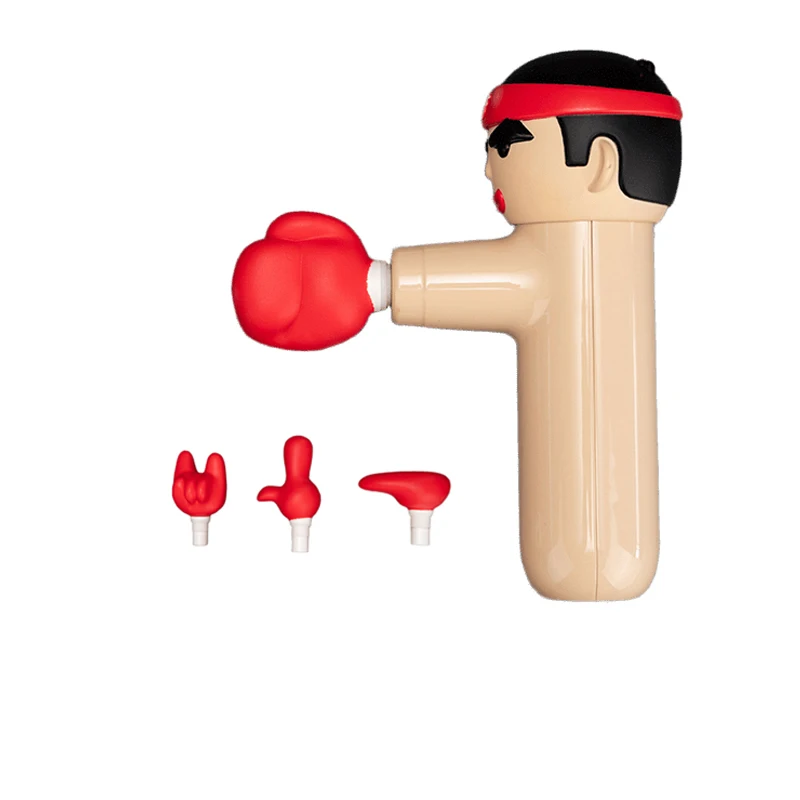 Beoka 2025 Portable Mini 4-Head Muscle Massage Gun High Quality Rechargeable Electric Body Custom Made Deep Tissue Tool