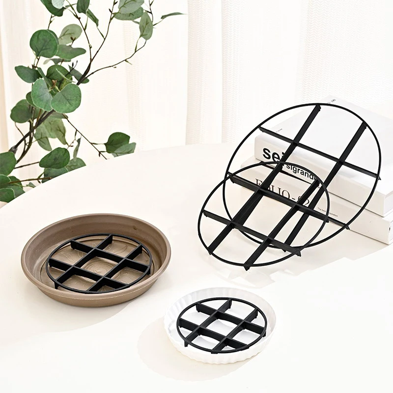 10 قطعة صينية وعاء الزهور مكافحة روت الجذر البلاستيك الصحن قوس بالتنقيط النبات زهور صينية داخلي في الهواء الطلق لوازم حديقة المنزل