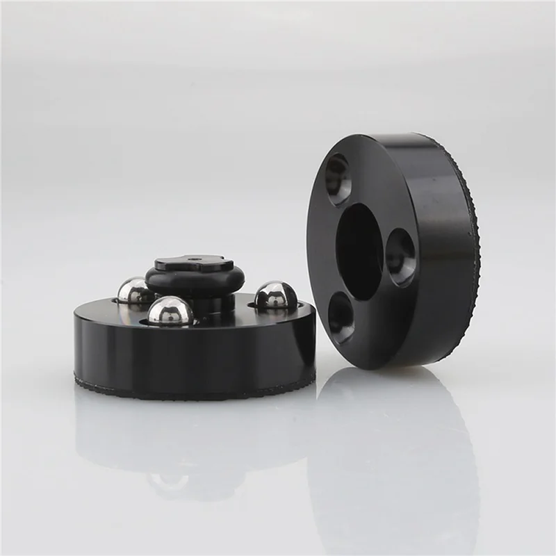 A76X-12PCS Piedini isolanti per altoparlanti Hifi Cuscini Piedini di supporto 40X23mm Smorzatore di vibrazioni in alluminio Nero