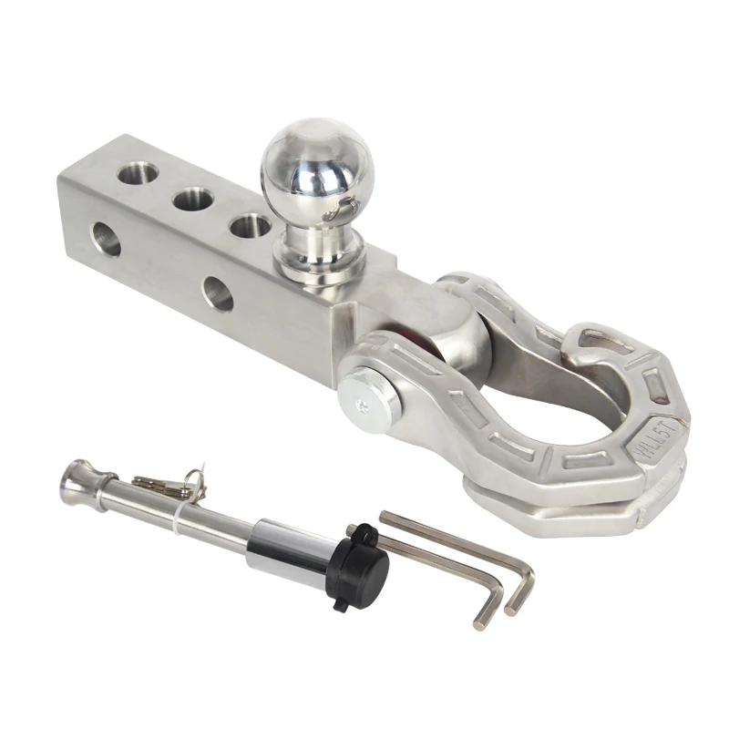 Trailer Hitch ball Stainless Steel tow arm shackle hook  for 2inch Receiver trailer arm